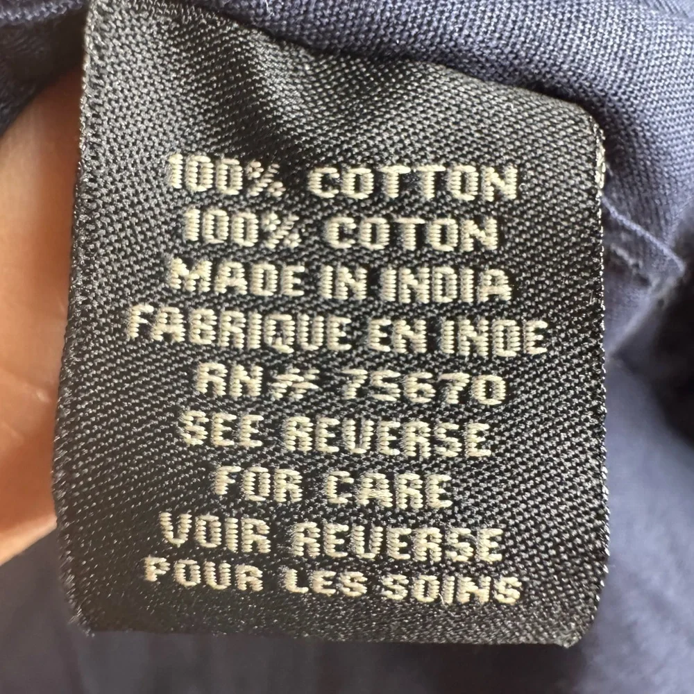 MBX Premium Goods XL/TG Blue/Peach long Sleeve Button Up Shirt - Picture 5 of 6